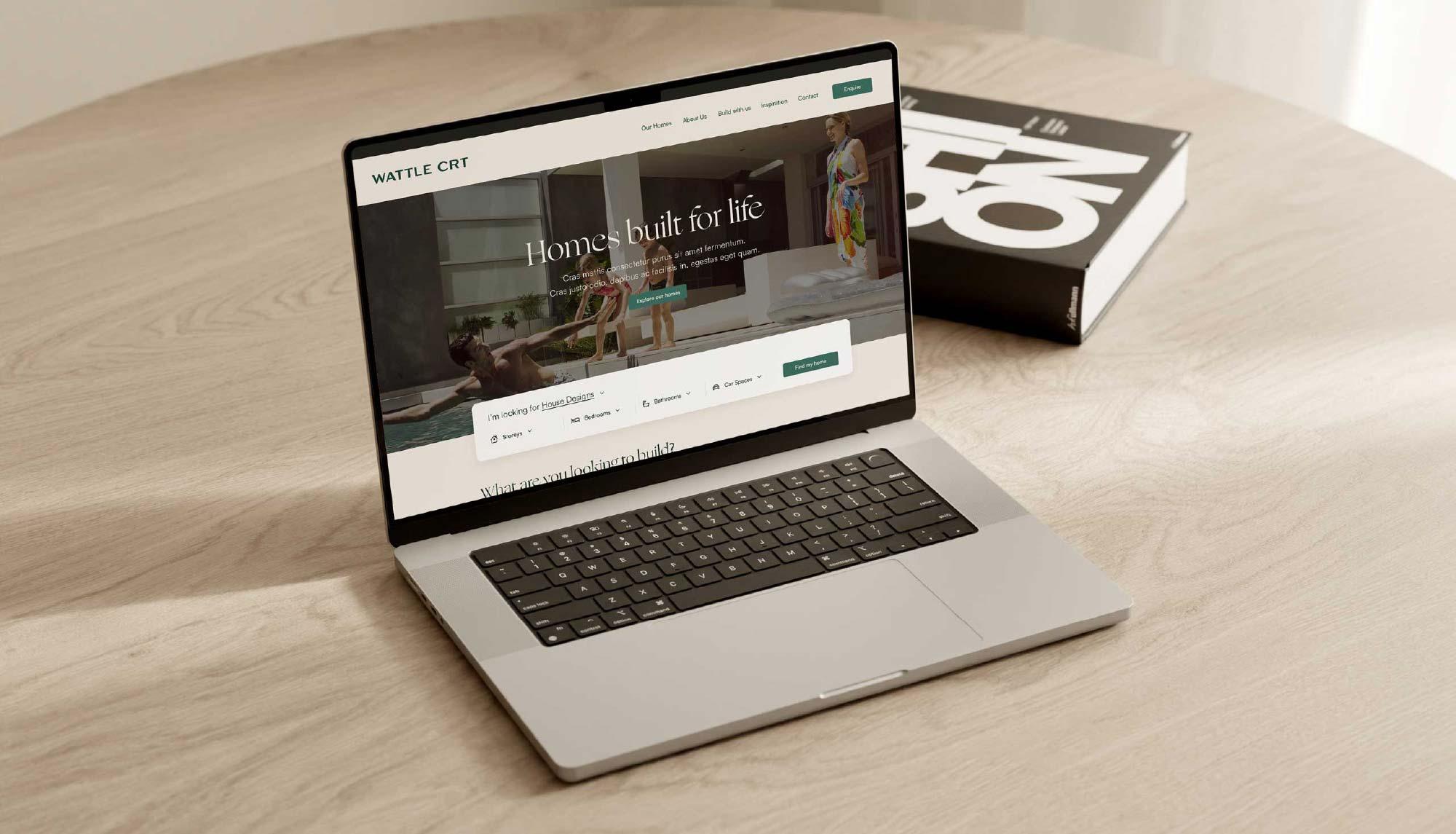 Wattle Court homes website mockup